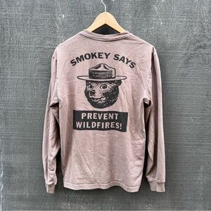 Filson Long Sleeve cotton T shirt. Smokey the Bear